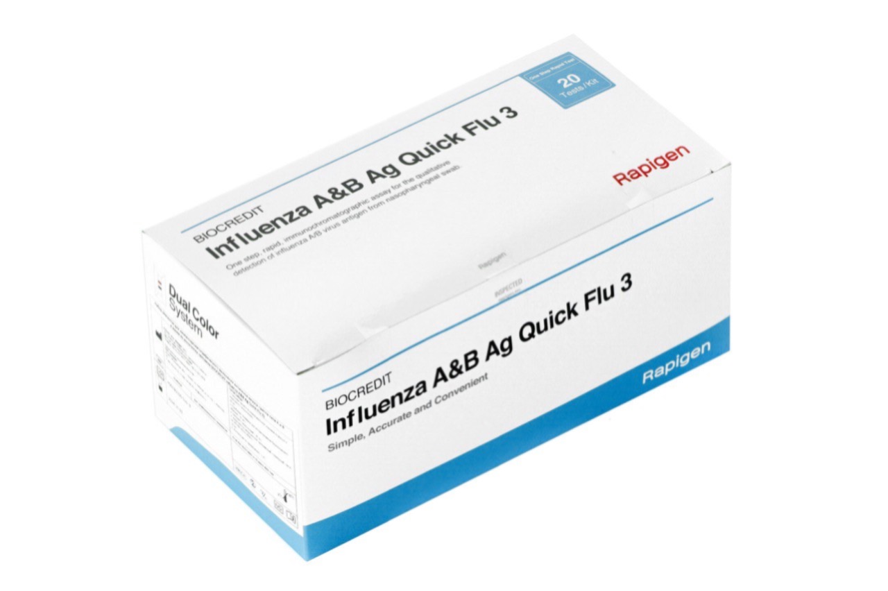 Экспресс-тест на выявления антигенов вируса гриппа (BIOCREDIT Influenza A&B Ag Quick Flu 3)
